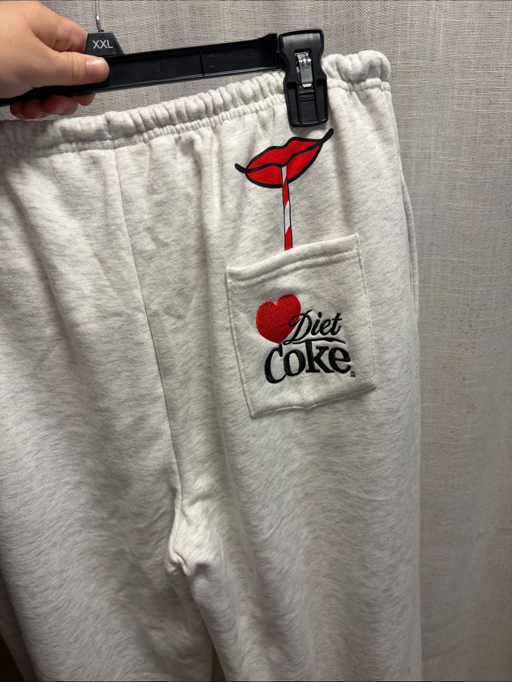 Diet Coke womens Light Gray Sweatpants - Picture 2 of 2